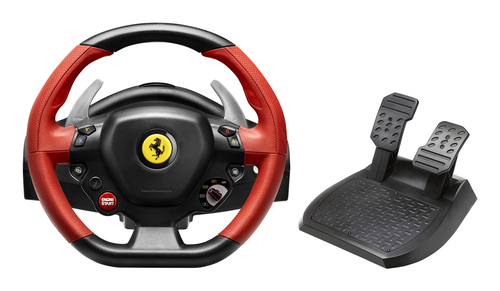 Thrustmaster Ferrari 458 Spider Noir, Rouge Volant + pédales Xbox One