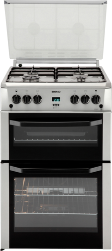 Beko BDG684 Eraldiseisev pliit Gaas Must, Hõbe