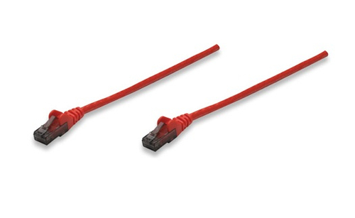INTELLINET PATCH CABLE CAT6 RED 0.5FT SNAGLESS BOOT