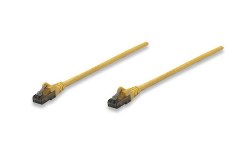 INTELLINET PATCH CABLE CAT6 YELLOW 0.5FT SNAGLESS BOOT