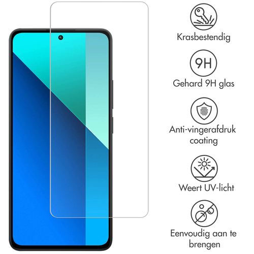 Accezz Gehard Glas Screenprotector Xiaomi Redmi Note 13 (5G) - Transparant, afbeelding 2