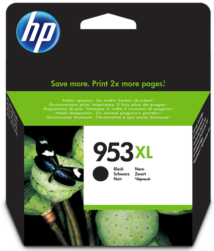 HP 953XL Black High Yield Ink Cartridge 43ml for HP OfficeJet Pro 8210/​8710/​8720/​8730/​8740 - L0S70AE
