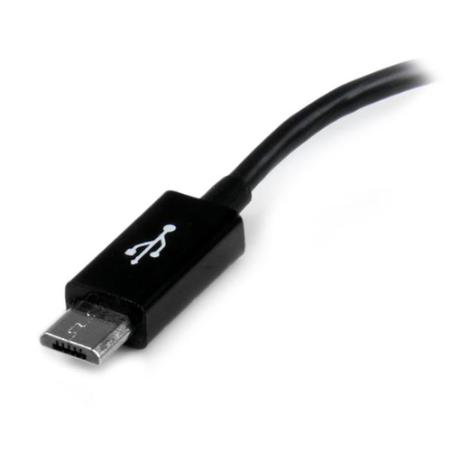StarTech.com 5in Micro USB to USB OTG Host Adapter - Micro USB Male to USB A Female On-The-GO Host Cable Adapter (UUSBOTG) USB-adapter 12.7cm Sort – billede 3