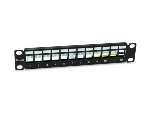 Equip Patchpanel 12x RJ45 Cat6A 10" FTP 1HE Premium zwart