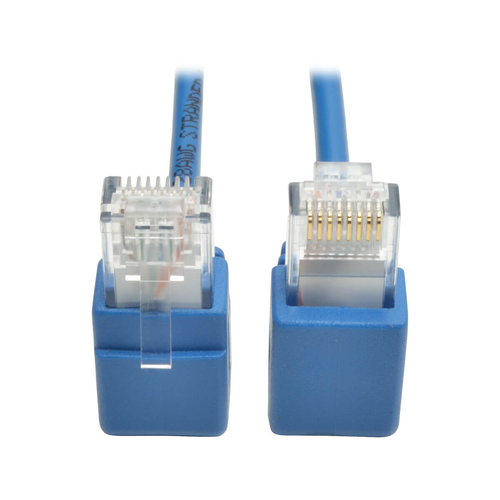 Tripp Lite Cat6 Gigabit Snagless Moldeado Delgado Cable UTP de conexión en ángulo recto 2 &#39; - N201-SR2-BL