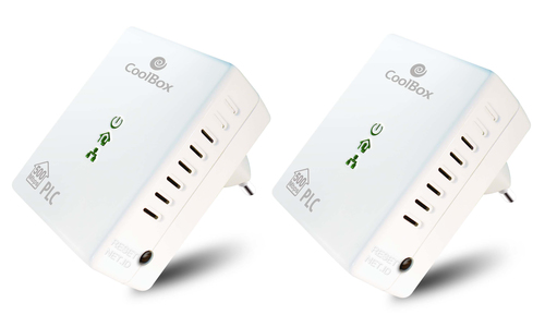 CoolBox REDCOOPLC500D PowerLine network adapter 500 Mbit/s Ethernet LAN White 2 pc(s)
