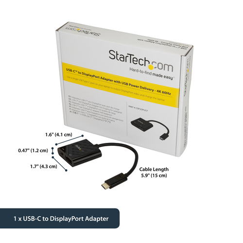StarTech.com USB C to DisplayPort Adapter with Power Delivery - 4K – image 9