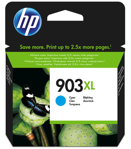 HP 903XL Cyan High Yield Ink Cartridge 750 pages 8.5ml for HP OfficeJet 6950/​6960/​6970 AiO - T6M03AE