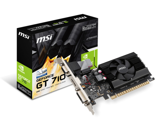 GT 710 2GD3 LP Tarjeta de Video MSI GeForce GT710 2GB Low Profile Single Fan DDR3 PCIe 20 1xHDMI 1xDVI-D 1xD-SUB GT 710 2GD3 LP