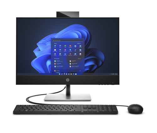 HP ProOne 440 G9 Intel® Core&trade; i3 i3-13100T 60,5 cm (23.8) 1920 x 1080 pixel Berøringsskærm All-in-One PC 16 GB DDR4-SDRAM 512 GB SSD Windows 11 Pro Wi-Fi 6E (802.11ax) Sort, Sølv