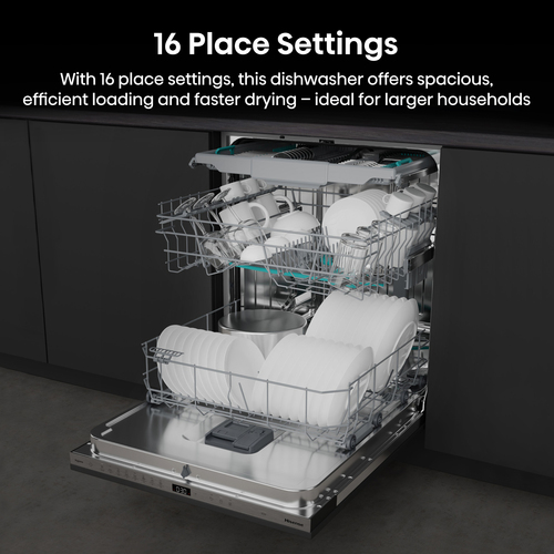 Hisense HV663A60UK Full-size Fully Integrated Dishwasher, Silver/Grey - image 5