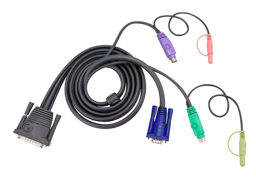 ATEN 16ft PS/2 KVM kabelis Juoda 5 m