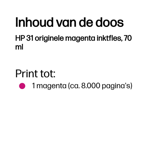 HP 31 Bouteille d'Encre Magenta – Photo 3 sur 10