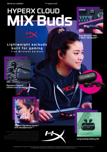 HyperX Cloud MIX Buds Wireless Headphones (Black) – image 8
