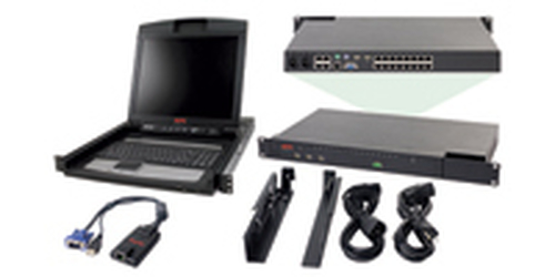 APC 2x1x16 IP KVM w/ 17" Rack LCD & USB VM Server Module Bundle
