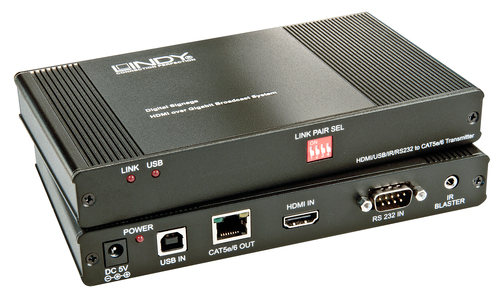 Lindy 38066 AV extender AV transmitter Black