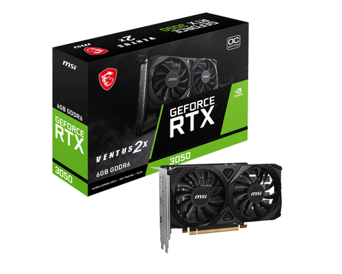 Msi GeForce Rtx 3050 6 GB Ventus 2X E OC Graphics Card, Black - image 1