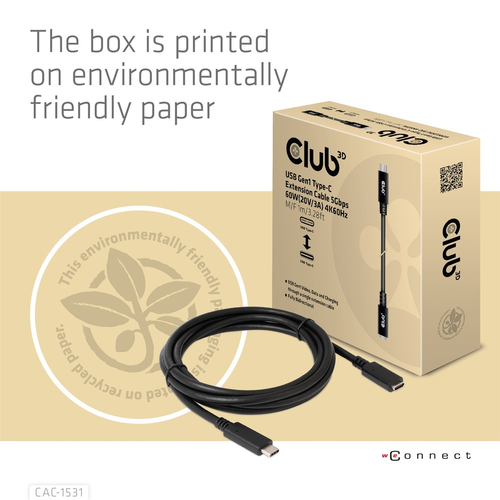 Club 3D USB-C Gen 1 verlengkabel, afbeelding 9