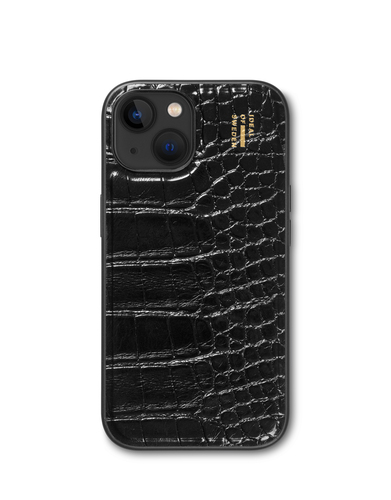 iDeal of Sweden Vegan Leather Case MagSafe iPhone 13 / 14 / 15 / 16e / 17e Black Croco – image 1
