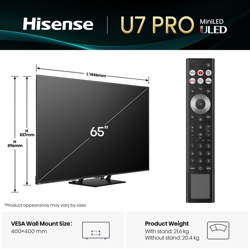 Hisense 65U7QTUK PRO – image 2