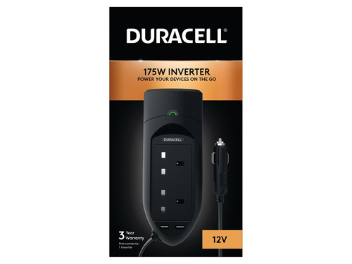 Duracell DRINV15-UK, Universeel, Auto, 12 V, 175 W, 12 V, DC-to-AC