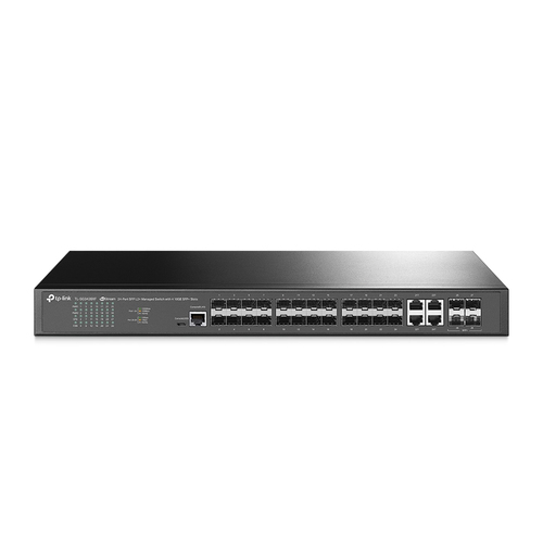 TP-Link JetStream TL-SG3428XF сетевой коммутатор Управляемый L2+ 1U Черный