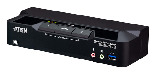 ATEN 2-poorts USB 3.0 8K DisplayPort KVMPTM-switch (kabels meegeleverd)