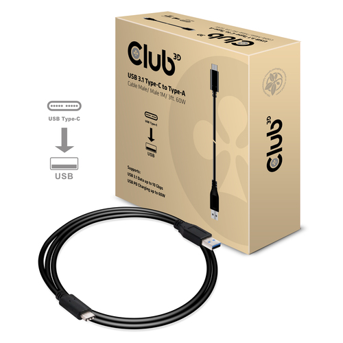Club 3D USB-C naar USB-A kabel, afbeelding 4