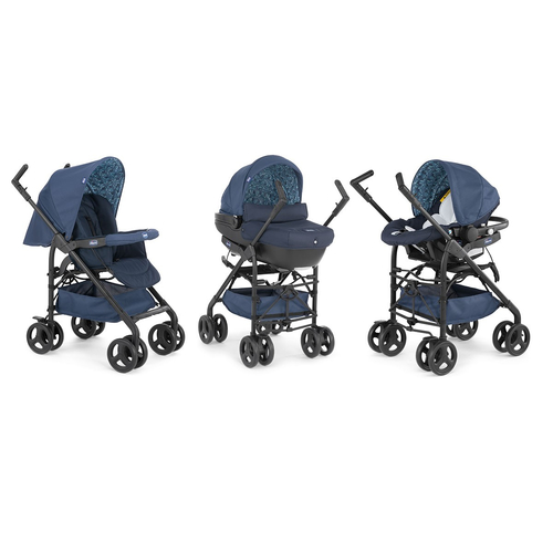 Specs Chicco Trio Sprint Travel system pram 1 seat s Black Blue 00079366460000