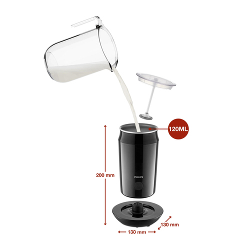 Philips CA6500/63 Milk Twister Melkopschuimer Zwart, afbeelding 2