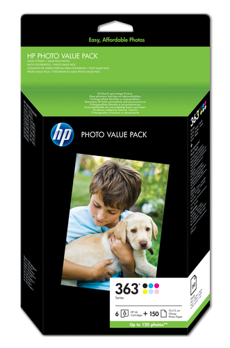 HP 363 zestaw Photo Value Pack + 150 arkuszy/10 x 15 cm