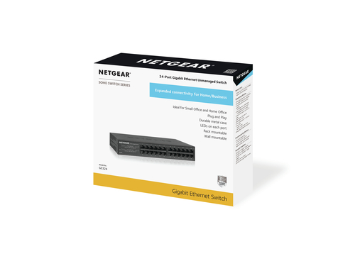 NETGEAR GS324 Unmanaged Gigabit Ethernet (10/100/1000) 1U Black – image 2