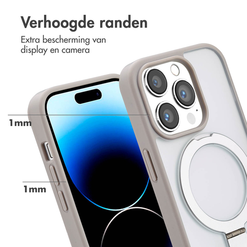 Accezz Ring Stand Backcover met MagSafe iPhone 14 Pro - Grey, afbeelding 5