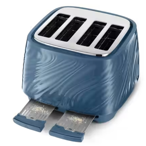 Delonghi Ballerina Seta 4 Slot Toaster Silk Blue - Blue - image 3
