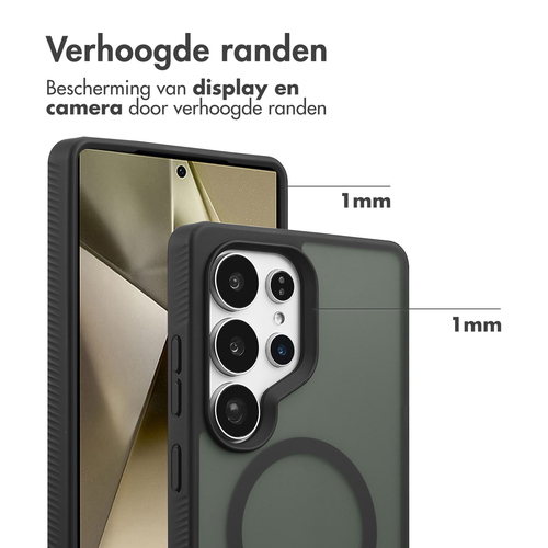 Accezz Rugged Frosted MagSafe Backcover voor Samsung Galaxy S25 Ultra Telefoonhoesje Zwart, afbeelding 7