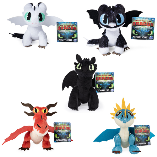 DreamWorks Dragons Race To The Edge, 8 Inch Premium Plush, Blue Tail Toothless