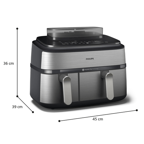 Philips Airfryer 5000 Series Dual Basket NA555/00, afbeelding 6