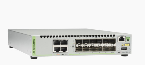 AT-XS916MXS-10 Switch Capa 3 Stackeable 10 Gigabit 12 puertos SFP/SFP 10G y 4 puertos 100/1000/10G BaseT RJ45 AT-XS916MXS-10