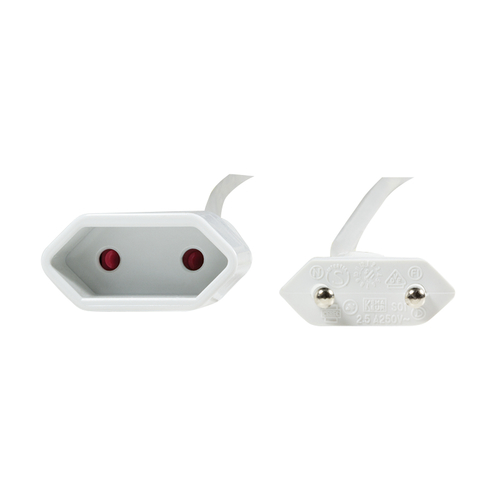 LogiLink Netzkabel Euro CEE 7/16 stekker zu Dose, 3m, wit, afbeelding 5
