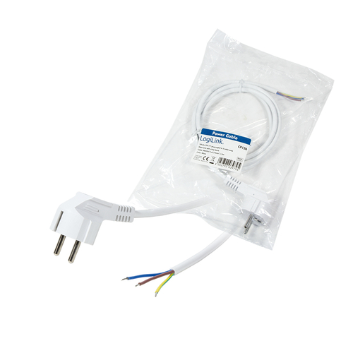 LogiLink stroomkabel CEE7/7 stekker 90°of. Kabelende 1,5m W, afbeelding 4