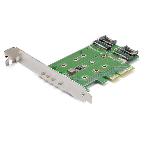 TARJETA ADAPTADORA PCI EXPRESS  3 PUERTOS M2 1XNVME 2XSATA - PEXM2SAT32N1