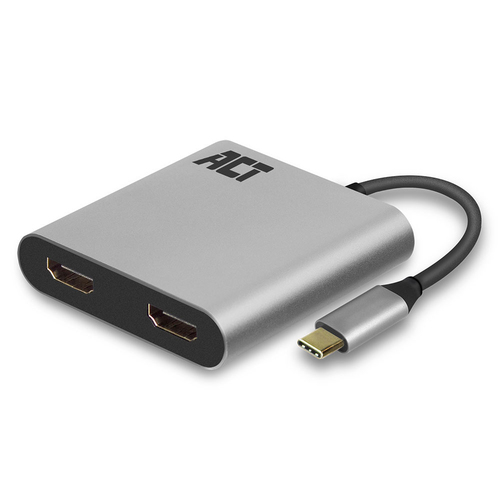 ACT USB-C to HDMI adapter for 2 monitors, MST