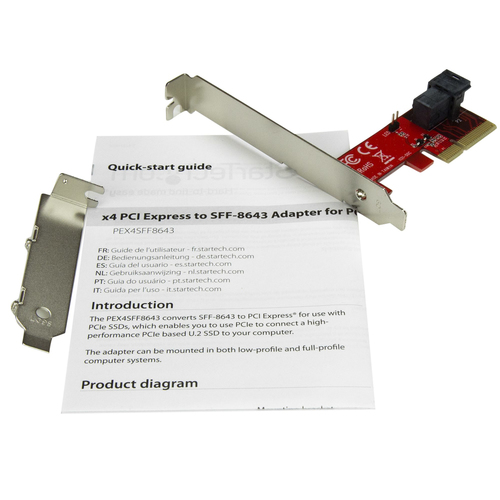 StarTech.com x4 PCI Express naar SFF-8643 adapter voor PCIe NVMe U.2 SSD - PCI Express 2.5" NVM Express SSD adapter, afbeelding 5