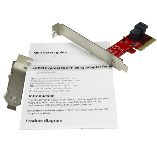 PEX4SFF8643 Placa/adaptador Interface SAS Interno