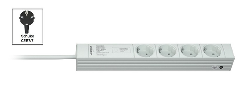 Vertiv Knürr 03.316.004.1 toitejaotuskomponent (PDU) 4 vahelduvvoolu kontakt 1U Hall