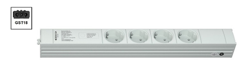 Vertiv Knürr 03.316.204.1 toitejaotuskomponent (PDU) 4 vahelduvvoolu kontakt 1U Hall