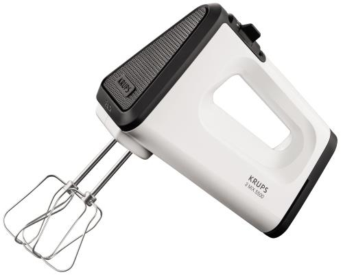 Krups GN5041 Hand mixer 500 W Black, Stainless steel, White