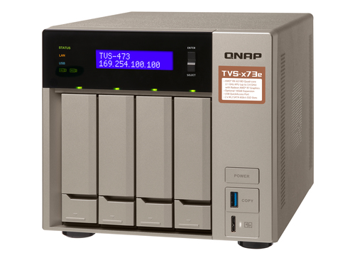 QNAP TVS-473E NAS Tower AMD Embedded R-Series SoC RX-421BD – image 2