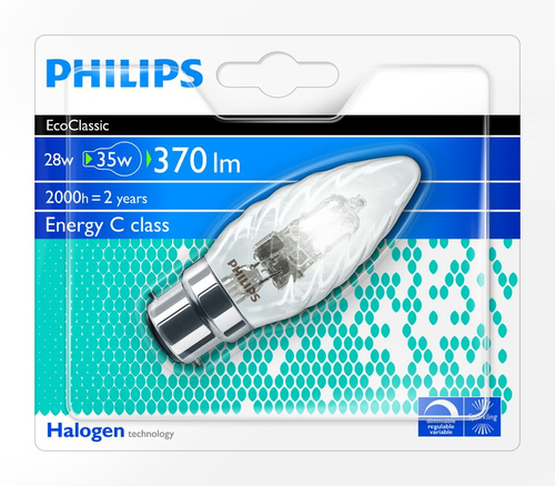 Philips Halogen Classic 8727900931693 energy-saving lamp 28 W Soe valge B22