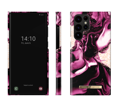 iDeal of Sweden Printed Case Galaxy S22U Golden Ruby Marble – image 2